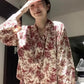METWO> 紅色莫奈爾貴婦睡衣