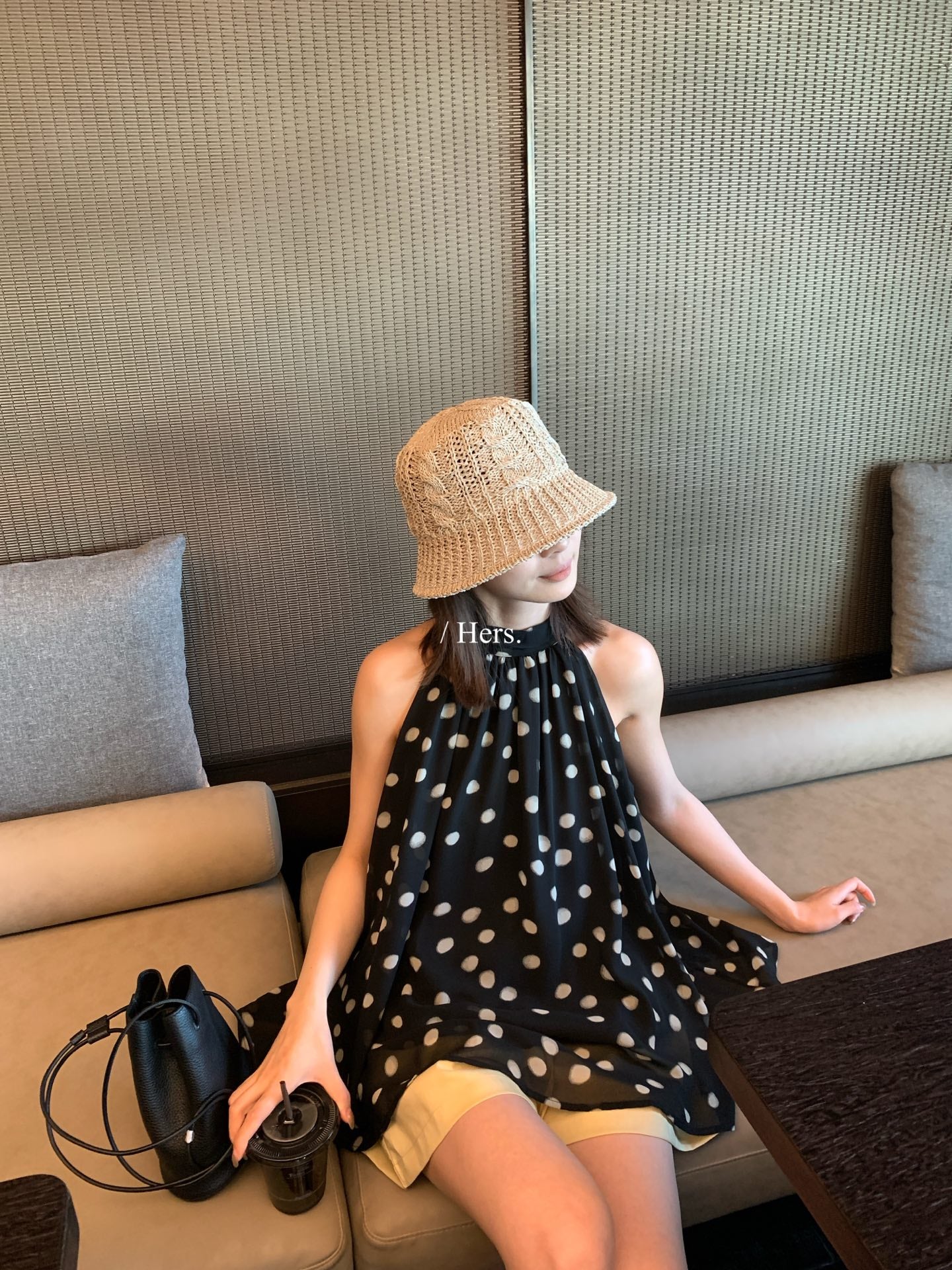 Hers - 貴氣波點小衫    80763#