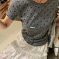 HERS> 正肩點點上衣2色 9321#