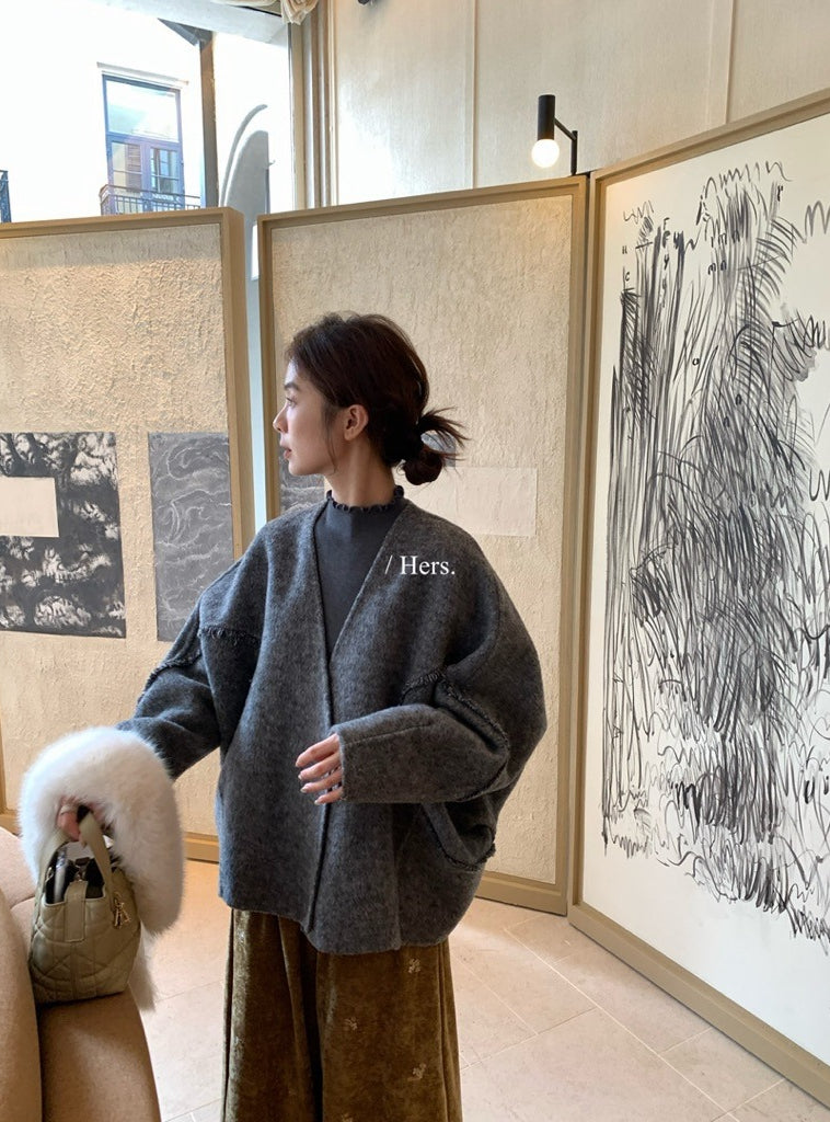 seeUbye - 雙面細羊毛外套 92667#