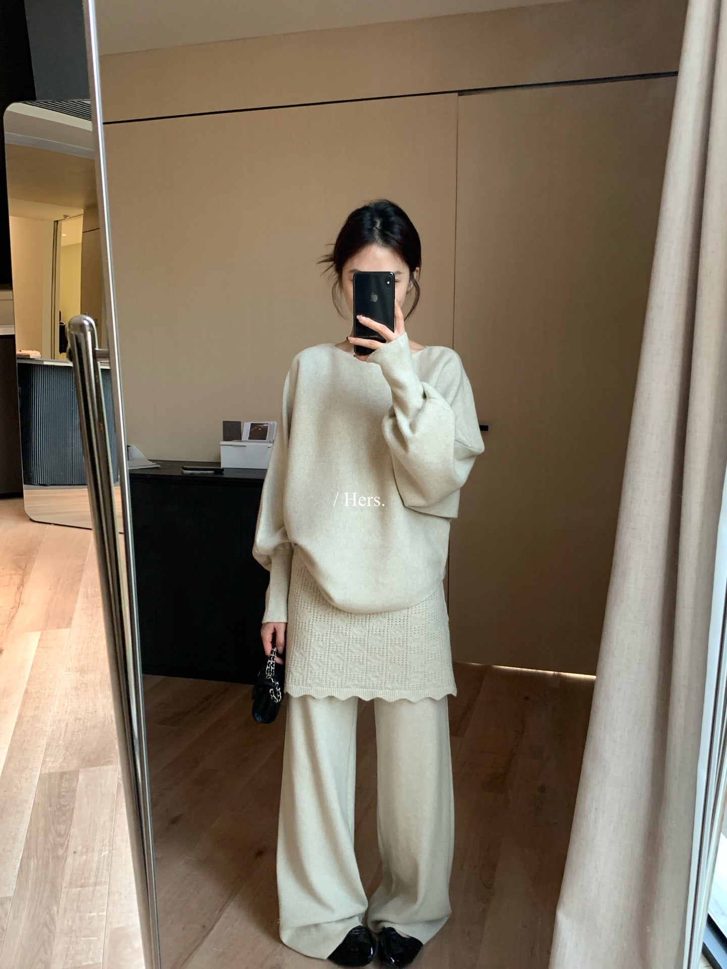 seeUbye - 氣質兩件套 毛衣&屁簾休閒褲  92830#