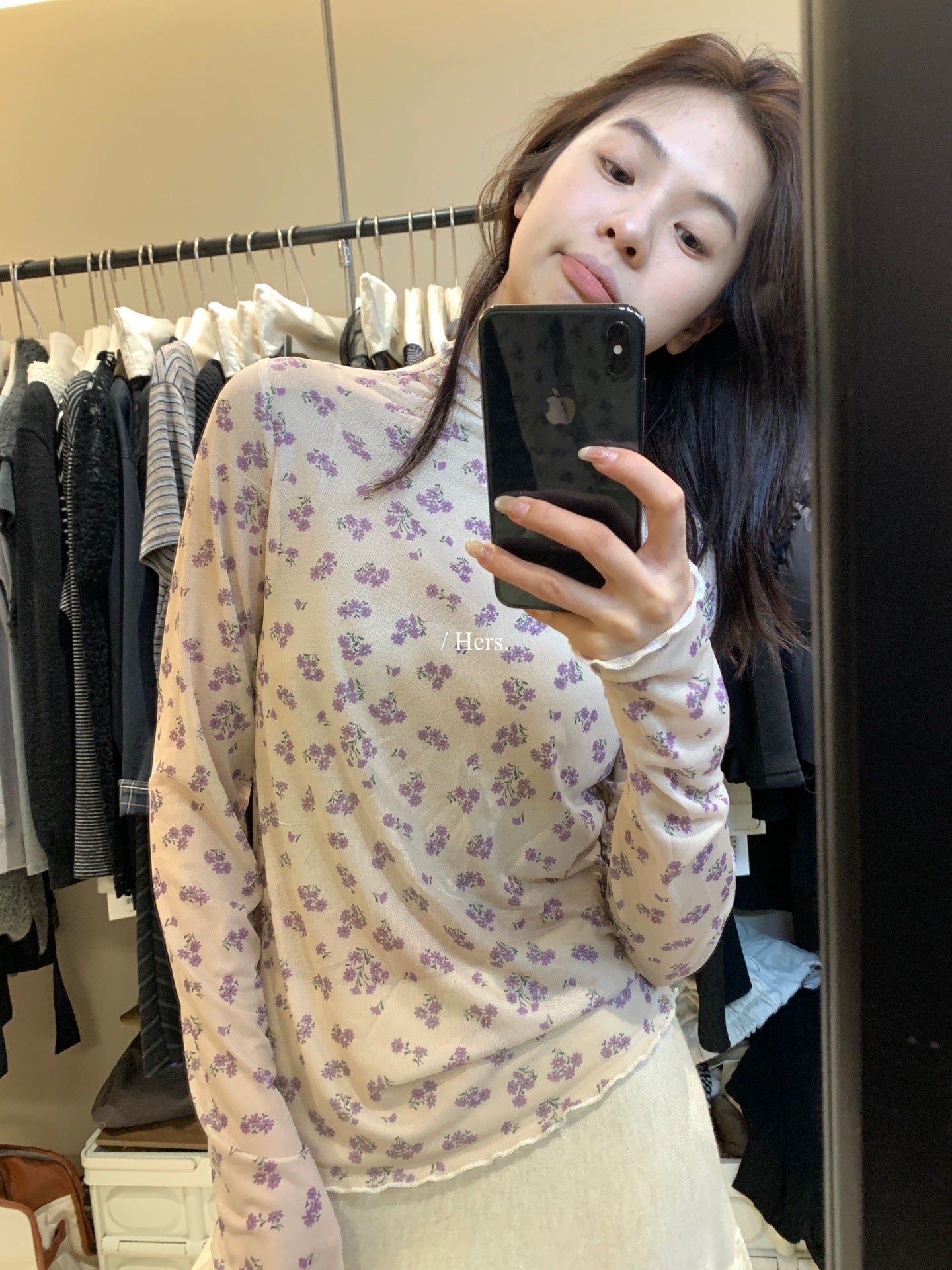 HERS - 碎花打底衫  92518#