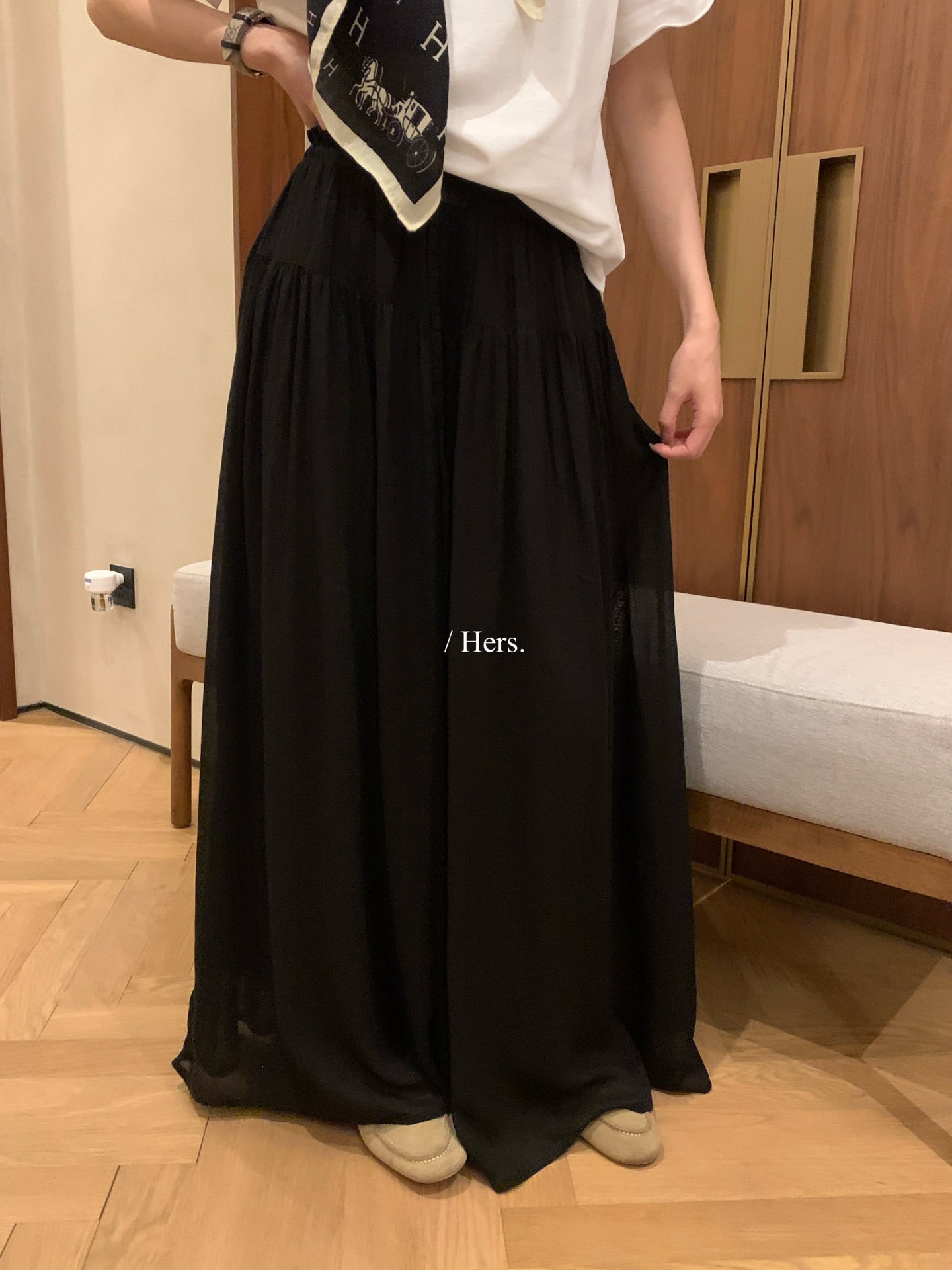 Hers - 紗洗飄飄裙褲     80622#