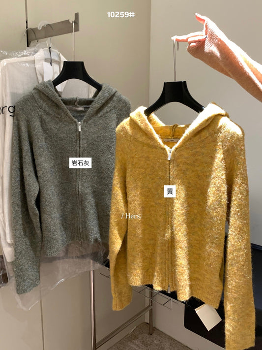 seeUbye - 雜染連帽輕毛衣   10259#