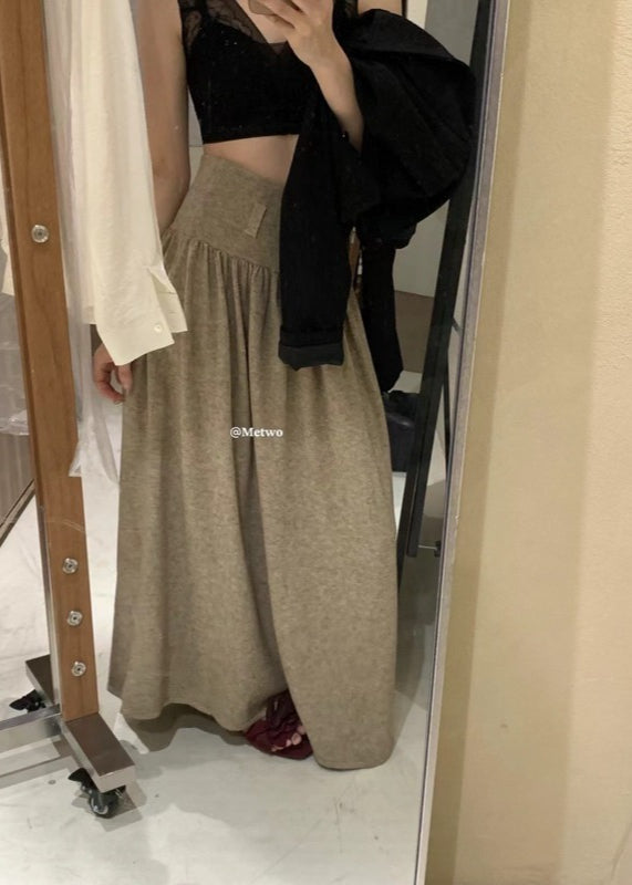 Metwo -  收腹羊絨傘裙(附皮帶) 2100#