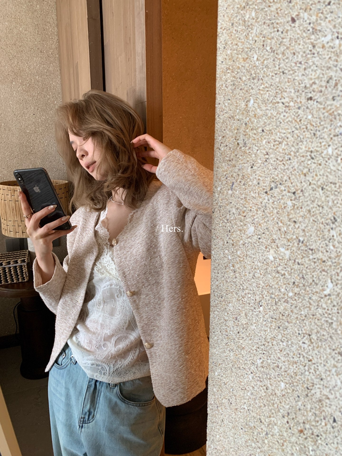 Hers - 肌理感小香外套   80262#