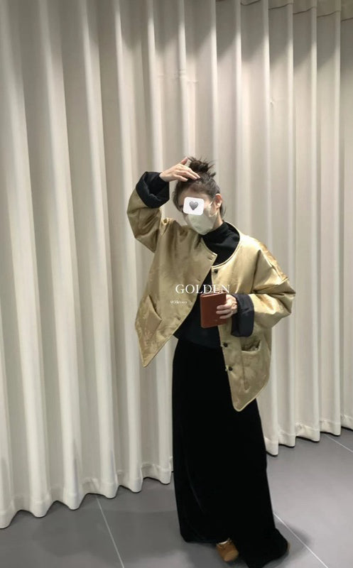 METWO> 手工兩面穿中式棉服 2101#
