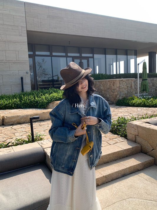 Hers -  廓型牛仔外套   80268#