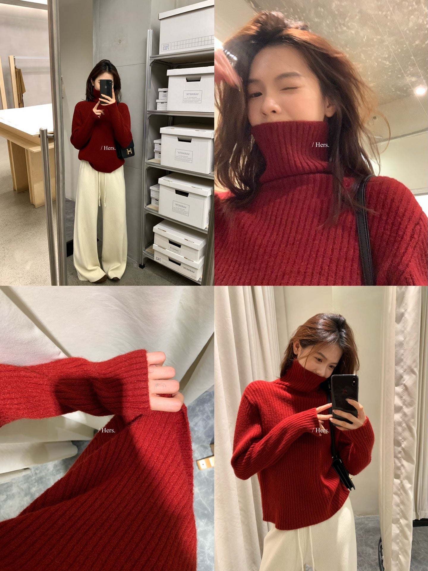 seeUbye - 10色 ! 高領坑條毛衣  92829#