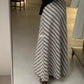 HERS> 條紋麻料半裙 21083#