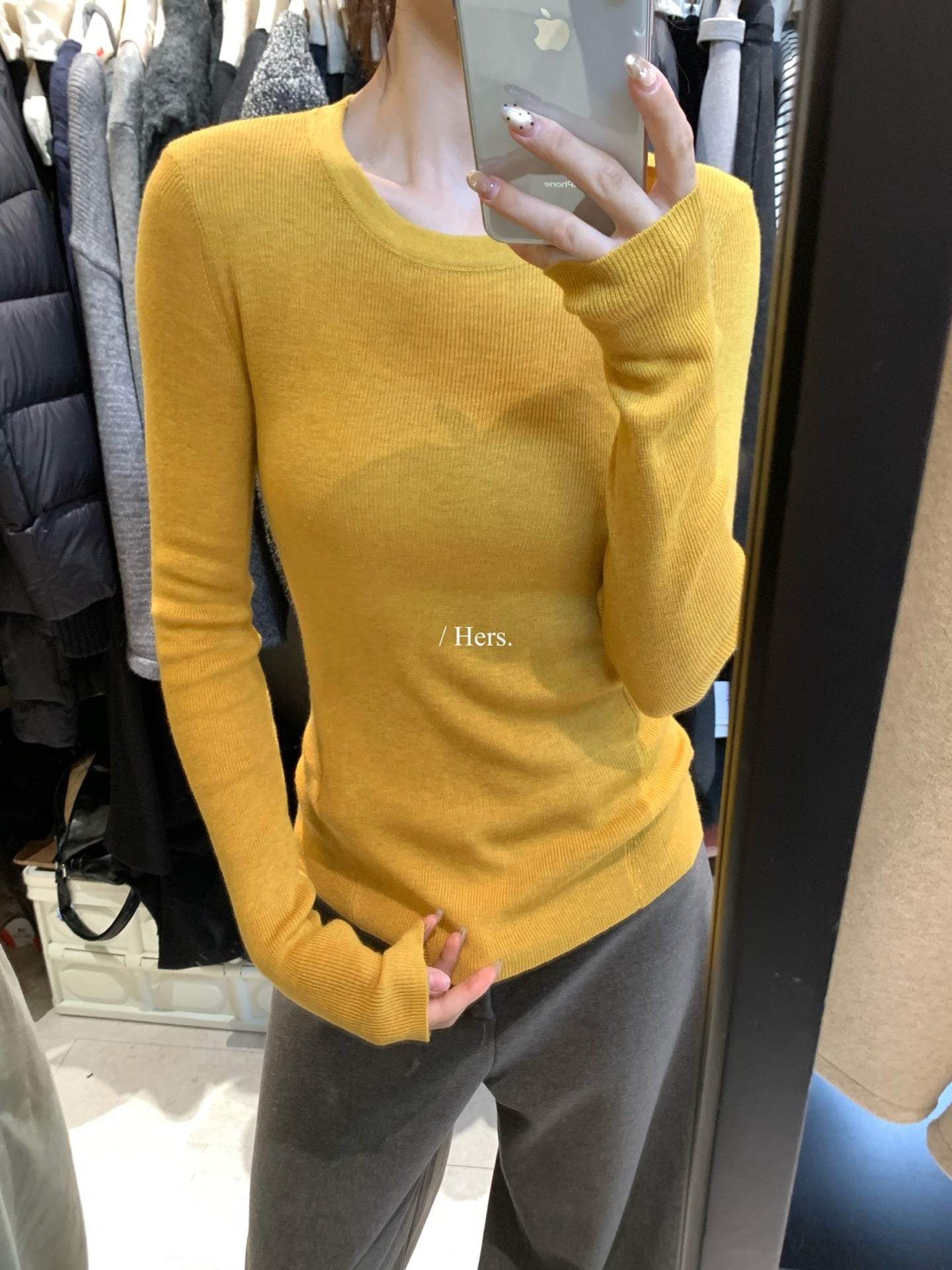 Hers - 合身收腰針織打底  92610#