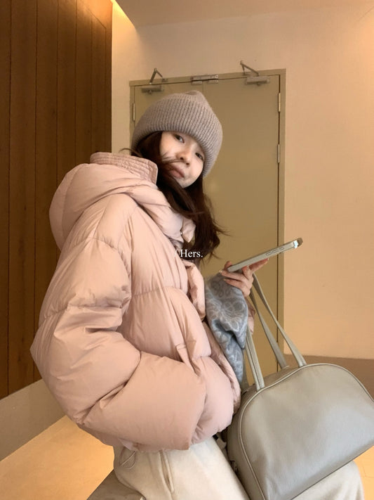 Hers -  云朵90%白鴨絨連帽與絨外套  92728#