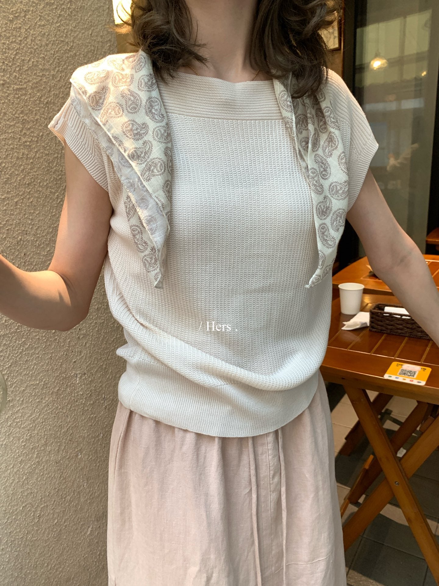 Hers -  小飛袖氣質針織衫    08160#