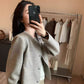 HERS - 玫瑰扣小香風外套  92166#