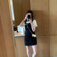 METWO>小香背帶裙 08005#