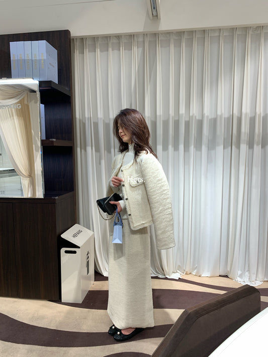 seeUbye - 宴會輕羽絨小香風套裝  92758#