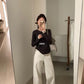 HERS>  純色簡約牛仔褲 20410#