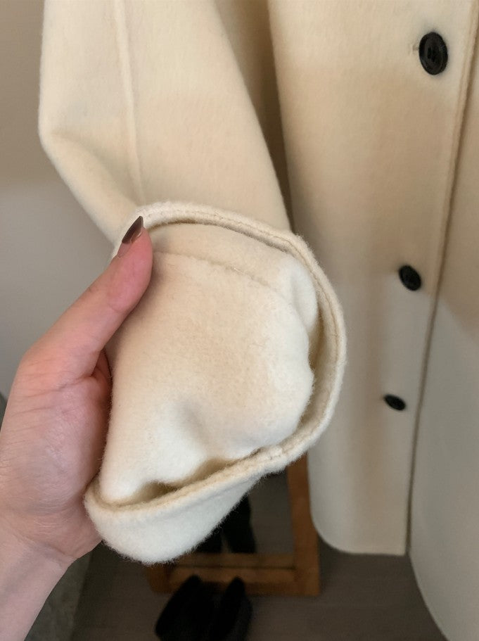 I  miss - 雙面羊毛中長大衣   2191#