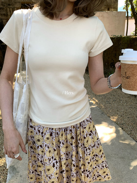 Hers - 正肩修身圓領T   80240#