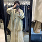 HERS - 蕾絲袖卡其立領風衣 92308#