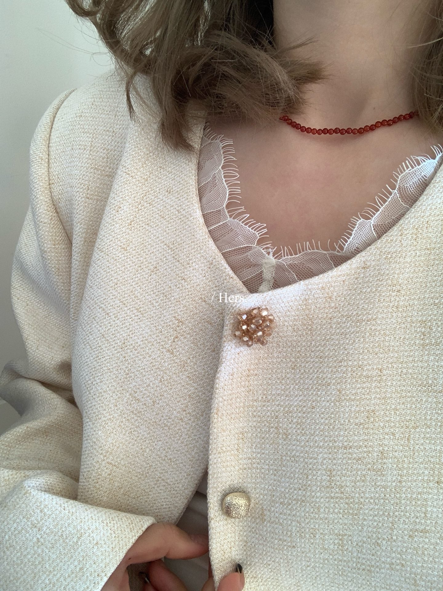 Hers - 精緻扣小香外套   80144#