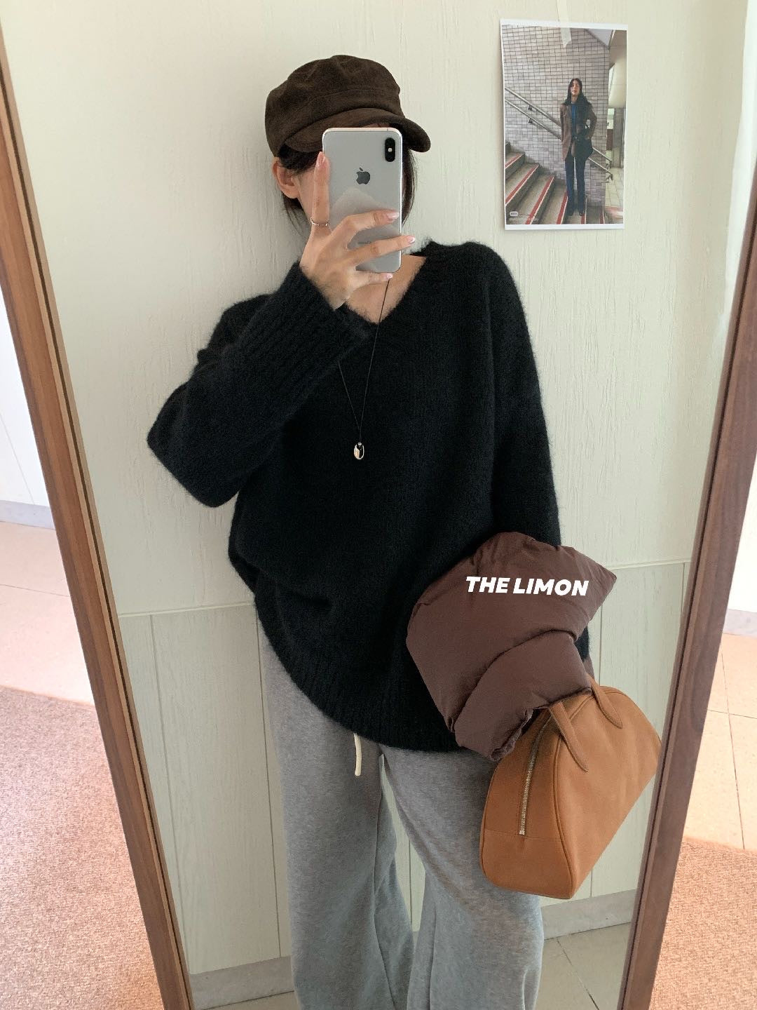 Limon - V領鬆弛毛衣  217#