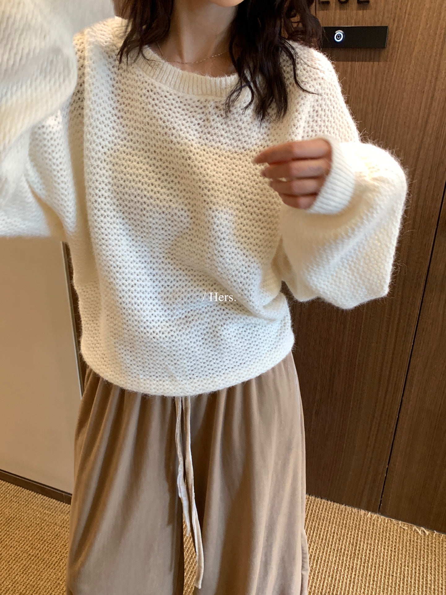 Hers - 韓標氣質綁帶毛衣  92459#