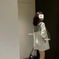 METWO> 中長麻襯衫 2083#