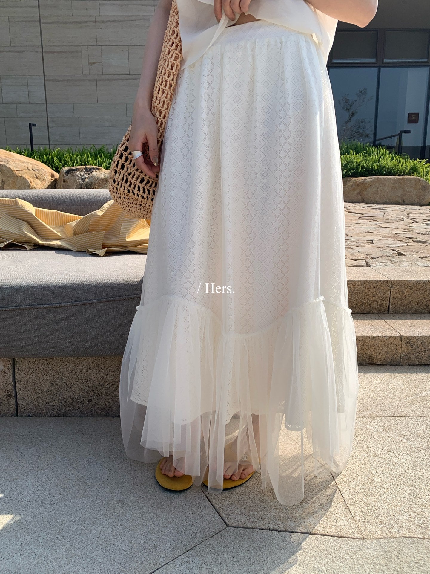 Hers - 設計感紗紗裙SML     80276#