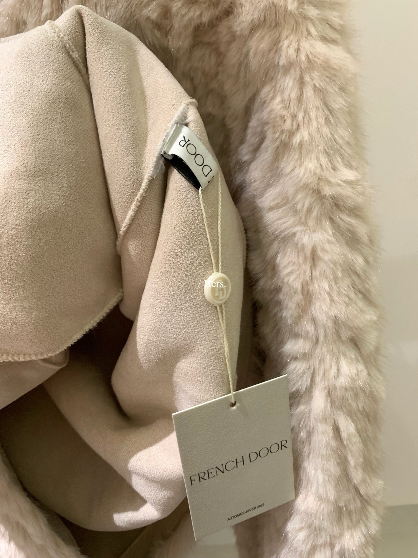 Hers - 韓標 皮毛一牛角扣外套 92552#