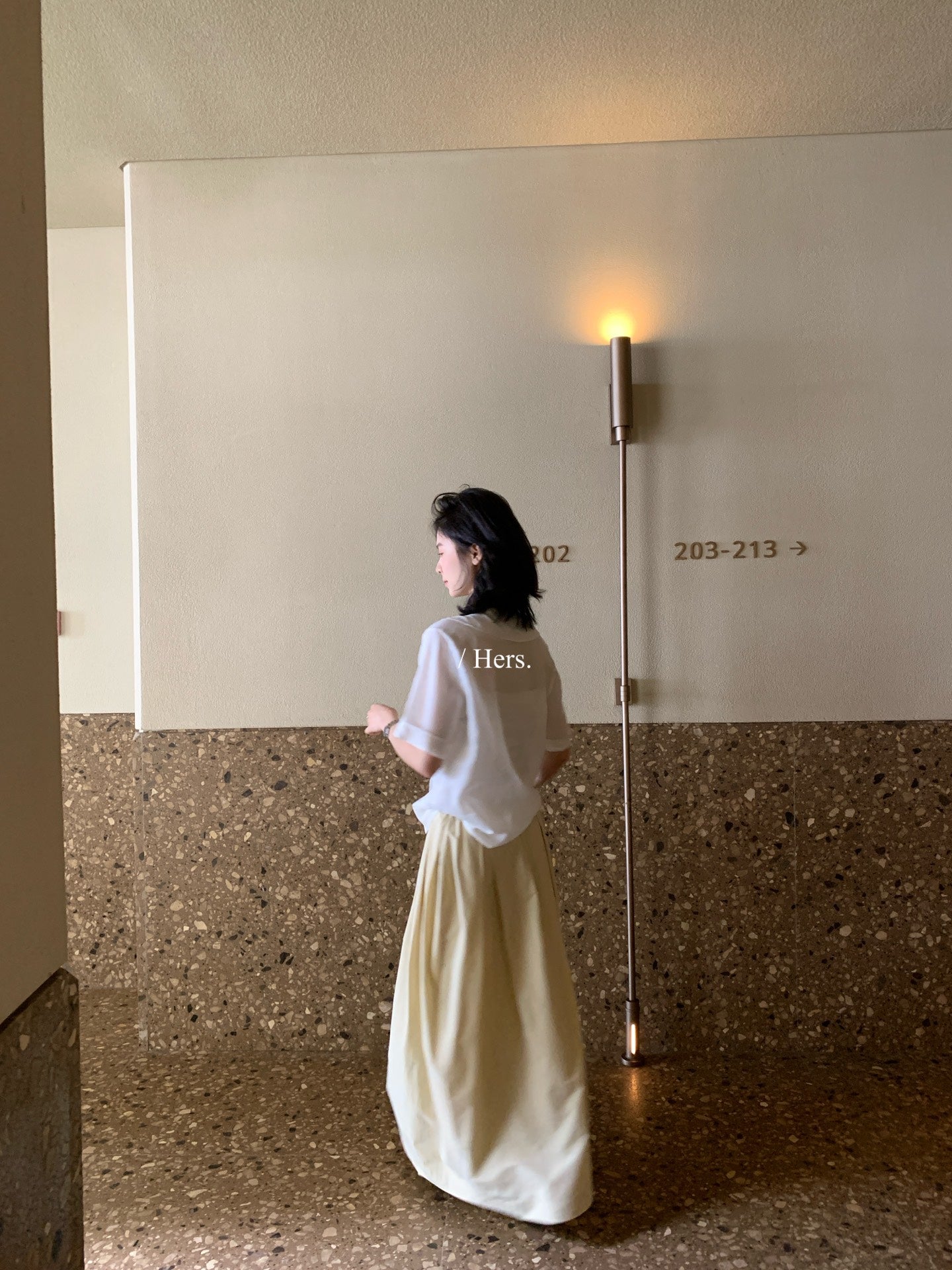 Hers - 花苞壓褶半身裙   80310#