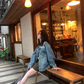 HERS>  小裙擺設計牛仔外套  92057#