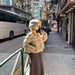 METWO> 白鴨絨麵包外套 2276#