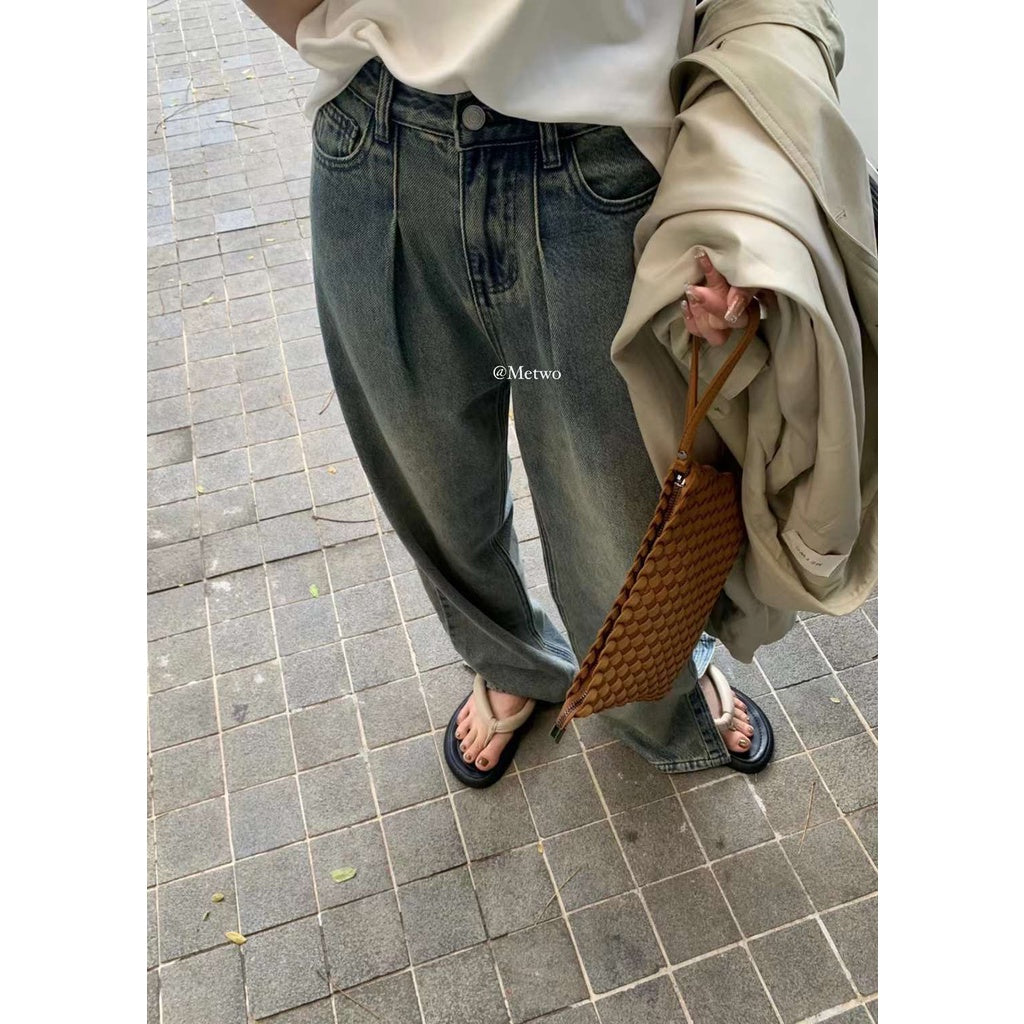 現貨*1033#METWO開叉！牛仔直筒褲