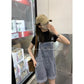 現貨*1178#METWO洗水牛仔背帶褲