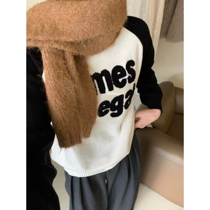 METWO> 兔絨包芯砂毛衣3色 8307#