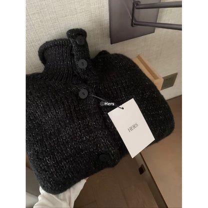 HERS> 立領厚實毛衣  10513#