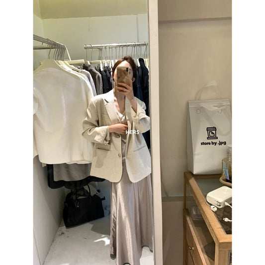 現貨* HERS  外搭麻西裝外套 20336#